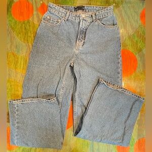 Asos Design Jeans Womens 25/30 Medium Wash Denim Blue Straight Leg Faded